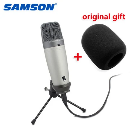 Original Samson C03U(+Samson windsceen sponge )Multi-Pattern USB Studio Condenser microphone Large diaphragm recording mic
Original Samson C03U(+Samson windsceen sponge )Multi-Pattern USB Studio Condenser microphone Large diaphragm recording mic