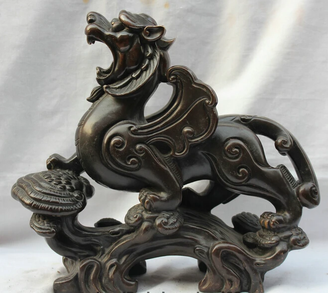 bi003507 13" Chinese Bronze Fengshui Money Wealth Pixiu Beast on ruyi Ganoderma Statue
bi003507 13" Chinese Bronze Fengshui Money Wealth Pixiu Beast on ruyi Ganoderma Statue