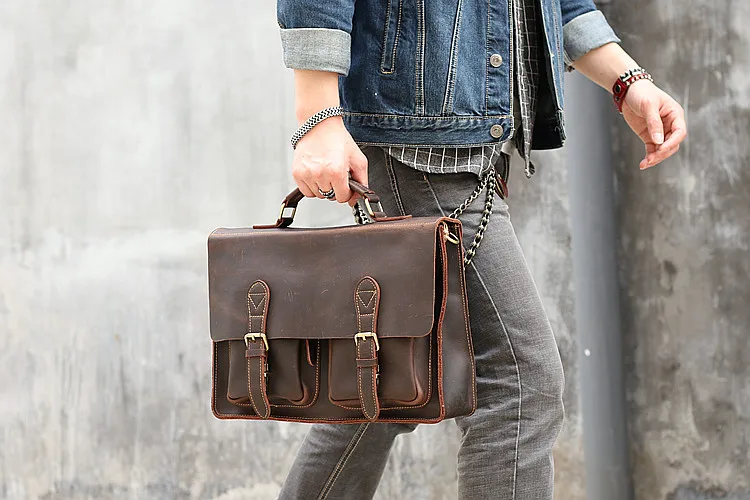 crazy horse leather briefcase (3)