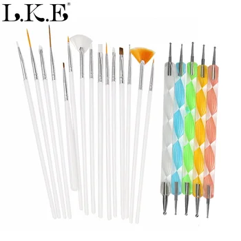 LKE Tool For Nail Art Kit For UV Gel Nail Polish Dotting Painting Drawing Brushes Pen Nails Art Decoration Manicure Design Tools
LKE Tool For Nail Art Kit For UV Gel Nail Polish Dotting Painting Drawing Brushes Pen Nails Art Decoration Manicure Design Tools