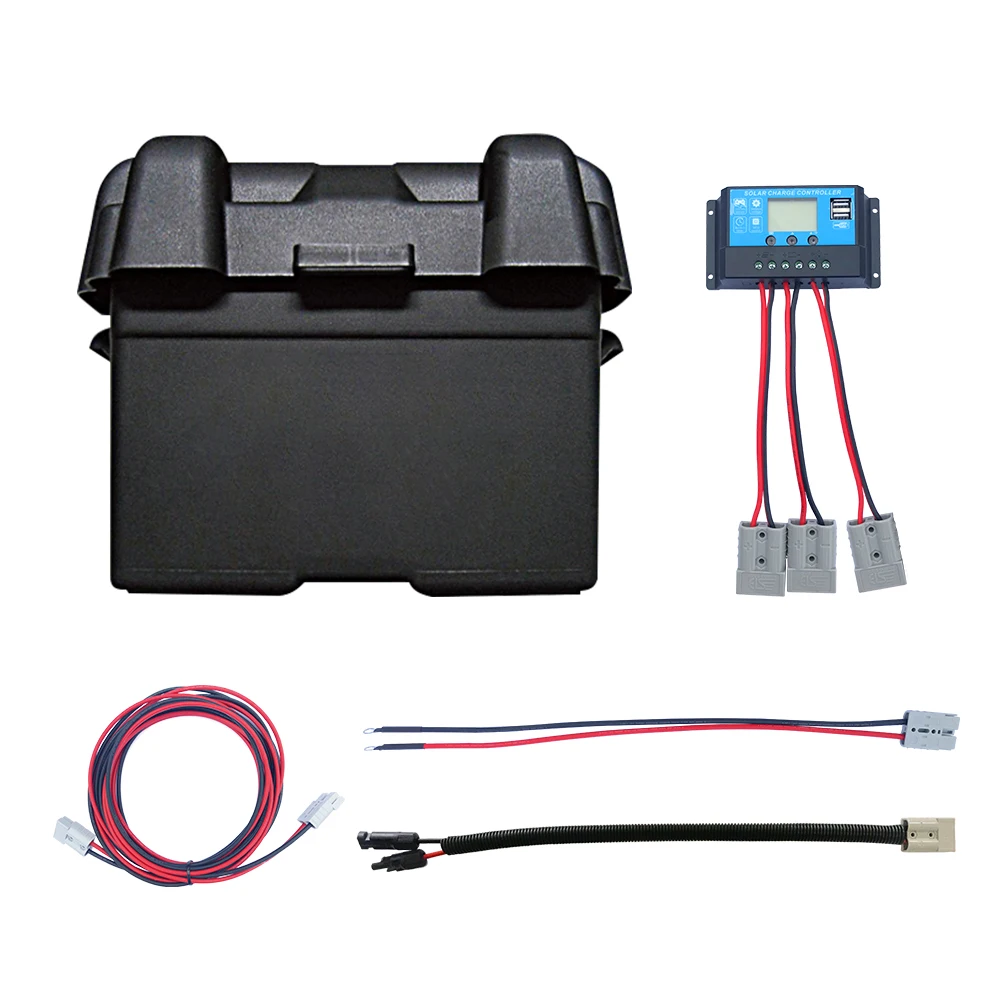 Battery Box Carrier With USB Charger LED Meter Breaker & 12V Socket + 10A Controller +Battery connector
Battery Box Carrier With USB Charger LED Meter Breaker & 12V Socket + 10A Controller +Battery connector