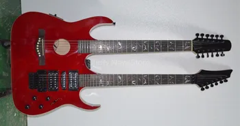 Shelly new store factory custom red acoustic Ibz double neck guitar 12/6 strings EQ flower inlays scalloped electric guitars
Shelly new store factory custom red acoustic Ibz double neck guitar 12/6 strings EQ flower inlays scalloped electric guitars