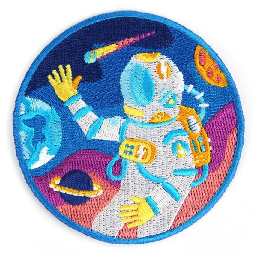 Outer Space Embroidered Sew or Iron-on Backing Patches Astronaut Space Explorer Embroidered Patches 
Outer Space Embroidered Sew or Iron-on Backing Patches Astronaut Space Explorer Embroidered Patches