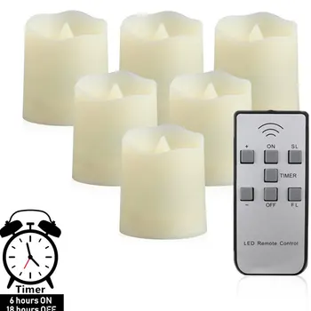 LED Flameless Candles 6 Hours On 18 Hours Off Pack of 6 Battery Operated Timer Function Tea Light Home & Garden Decration
LED Flameless Candles 6 Hours On 18 Hours Off Pack of 6 Battery Operated Timer Function Tea Light Home & Garden Decration