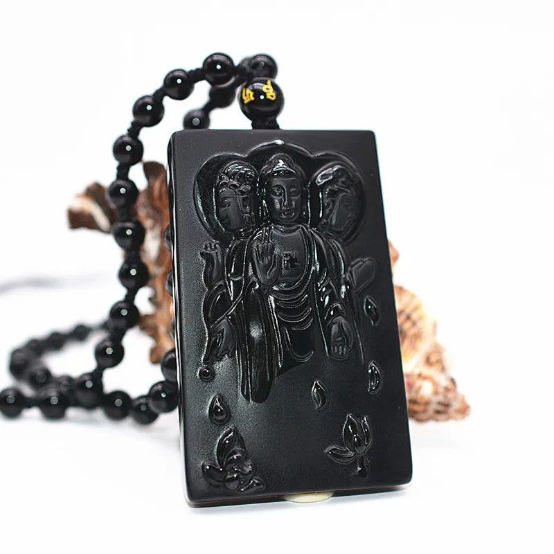Drop Shipping Black Obsidian Three Saints of The West Necklace Pendant Buddha Pendant Mens Jewelry
Drop Shipping Black Obsidian Three Saints of The West Necklace Pendant Buddha Pendant Mens Jewelry
