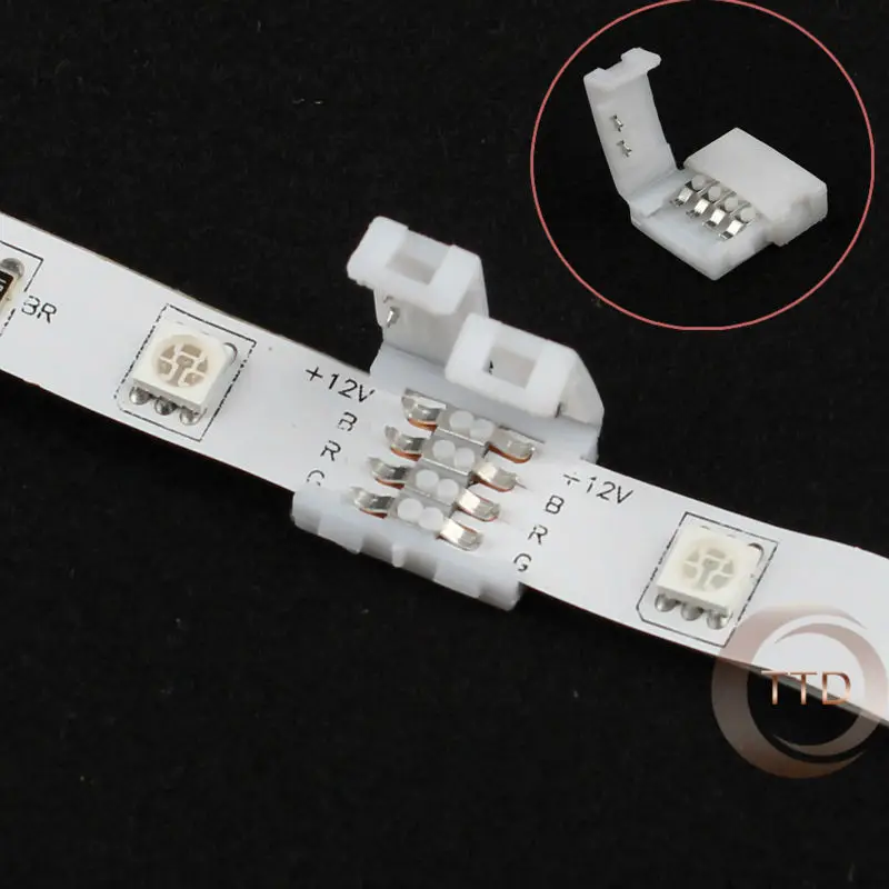 10pcs/lot 5050 3528 RGB strip LED connector, 10mm 8MM 4pin mark polarity no soldering LED strip connector clip free shipping
10pcs/lot 5050 3528 RGB strip LED connector, 10mm 8MM 4pin mark polarity no soldering LED strip connector clip free shipping