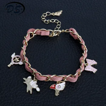 Japan Anime Jewelry Card Captor Sakura Leather Cord Wristbands Bracelets Women Girls Sweet Accessories Fashion a Bracelet
Japan Anime Jewelry Card Captor Sakura Leather Cord Wristbands Bracelets Women Girls Sweet Accessories Fashion a Bracelet