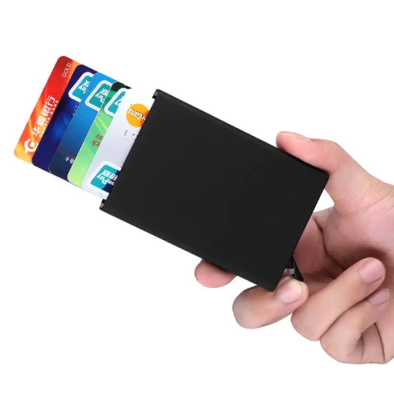 slip Auto men small bank credit card case minimalist aluminium rfid blocking pu leather thin matte metal protection holder 2019
slip Auto men small bank credit card case minimalist aluminium rfid blocking pu leather thin matte metal protection holder 2019
