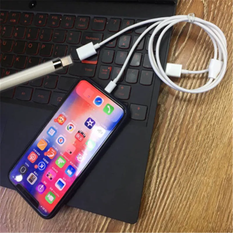 2 In1 Charger for Apple Pencil Adapter for Iphone 6s 7 8 X Charging Cable Cord for Apple IPad Male To Female Extensio USB Cable
2 In1 Charger for Apple Pencil Adapter for Iphone 6s 7 8 X Charging Cable Cord for Apple IPad Male To Female Extensio USB Cable