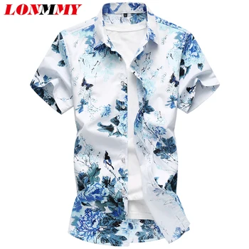 LONMMY 6XL 7XL Casual floral mens shirts camisa social Fashion Cotton satin flower shirts men dress slim fit New 2018 Summer
LONMMY 6XL 7XL Casual floral mens shirts camisa social Fashion Cotton satin flower shirts men dress slim fit New 2018 Summer