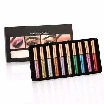 10 Colors Glitter Liquid Eyeliner Waterproof Shimmer High Pigmented Silver Gold Metallic Colorful Eyeliners
10 Colors Glitter Liquid Eyeliner Waterproof Shimmer High Pigmented Silver Gold Metallic Colorful Eyeliners