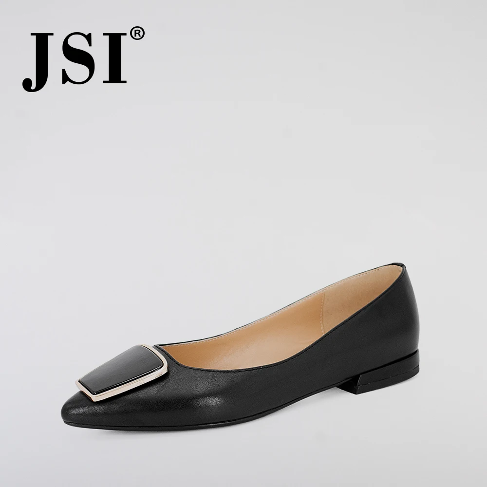JSI 2019 Spring New Genuine Leather Elegant Slip-on Low Heel Lady Pumps Concise Comfortable Metal Decoration Woman Shoes JP44 
JSI 2019 Spring New Genuine Leather Elegant Slip-on Low Heel Lady Pumps Concise Comfortable Metal Decoration Woman Shoes JP44