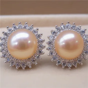 Eternal wedding Women Gift word 925 Sterling real New natural pearl stud earrings, upgraded version, sun flower, double r
Eternal wedding Women Gift word 925 Sterling real New natural pearl stud earrings, upgraded version, sun flower, double r