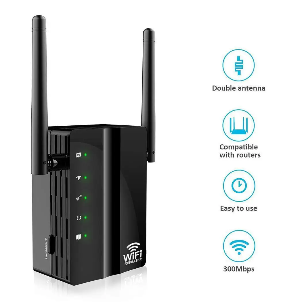 300Mbps WiFi Range Extender Wireless WiFi Repeater Internet Signal Universal compatibility with devices Booster
300Mbps WiFi Range Extender Wireless WiFi Repeater Internet Signal Universal compatibility with devices Booster