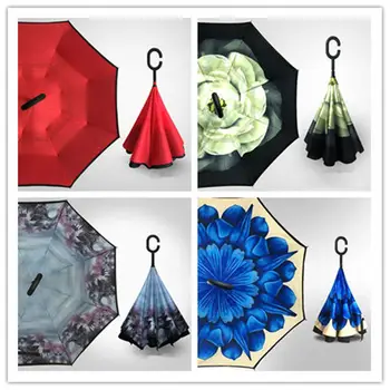 Inverted umbrella double sunscreen parasol windproof rainproof reverse umbrella ladies / men umbrella
Inverted umbrella double sunscreen parasol windproof rainproof reverse umbrella ladies / men umbrella
