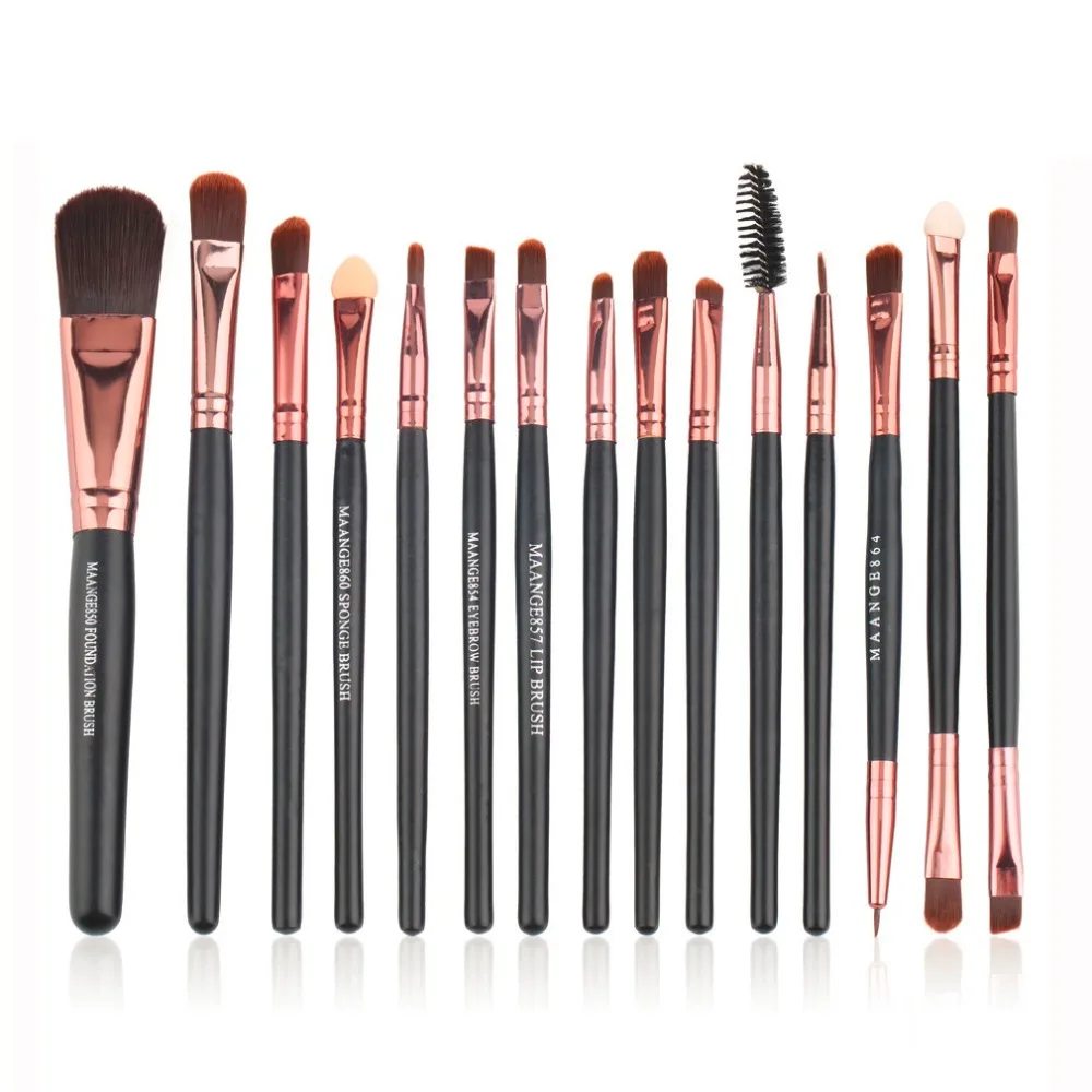 15Pcs Makeup Brushes Set Professional Eye Shadow Eyebrow Cosmetics Beauty Tool Foundation Powder Lip Make up Brushes maquiagem
15Pcs Makeup Brushes Set Professional Eye Shadow Eyebrow Cosmetics Beauty Tool Foundation Powder Lip Make up Brushes maquiagem