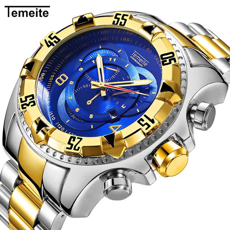 Relogio 2019 New Quartz Watches Mens Fashion Creative Heavy Waterproof Wristwatch Luxury Gold Blue Full Steel Masculino
Relogio 2019 New Quartz Watches Mens Fashion Creative Heavy Waterproof Wristwatch Luxury Gold Blue Full Steel Masculino