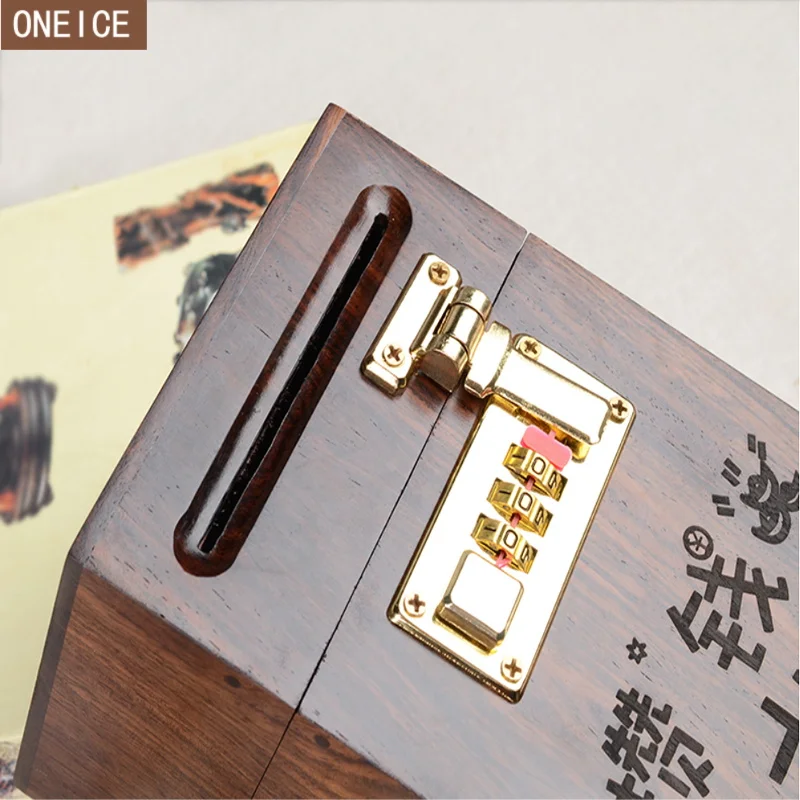 High-end vintage piggy bank, wooden hand-lockable children's coins, large-capacity banknotes and coins, safe money box money
High-end vintage piggy bank, wooden hand-lockable children's coins, large-capacity banknotes and coins, safe money box money