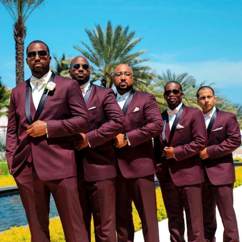 Burgundy Custom Groomsmen Suit Mens Wedding Suit Groom Tuxedo Jacket+Pants+Vest Wedding Tuxedo Business Formal Party Suit
Burgundy Custom Groomsmen Suit Mens Wedding Suit Groom Tuxedo Jacket+Pants+Vest Wedding Tuxedo Business Formal Party Suit