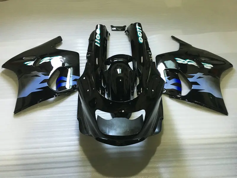 Набор обтекателей для Кавасаки ниндзя ZZR1100 93 99 00 01 03 ZZR 1100 2001 ABS глянцевый черный
