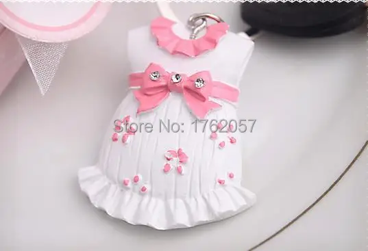 Image Unique Baby girl favors amazing little dress key chain favor for baby gift and party favors 30pcs lot