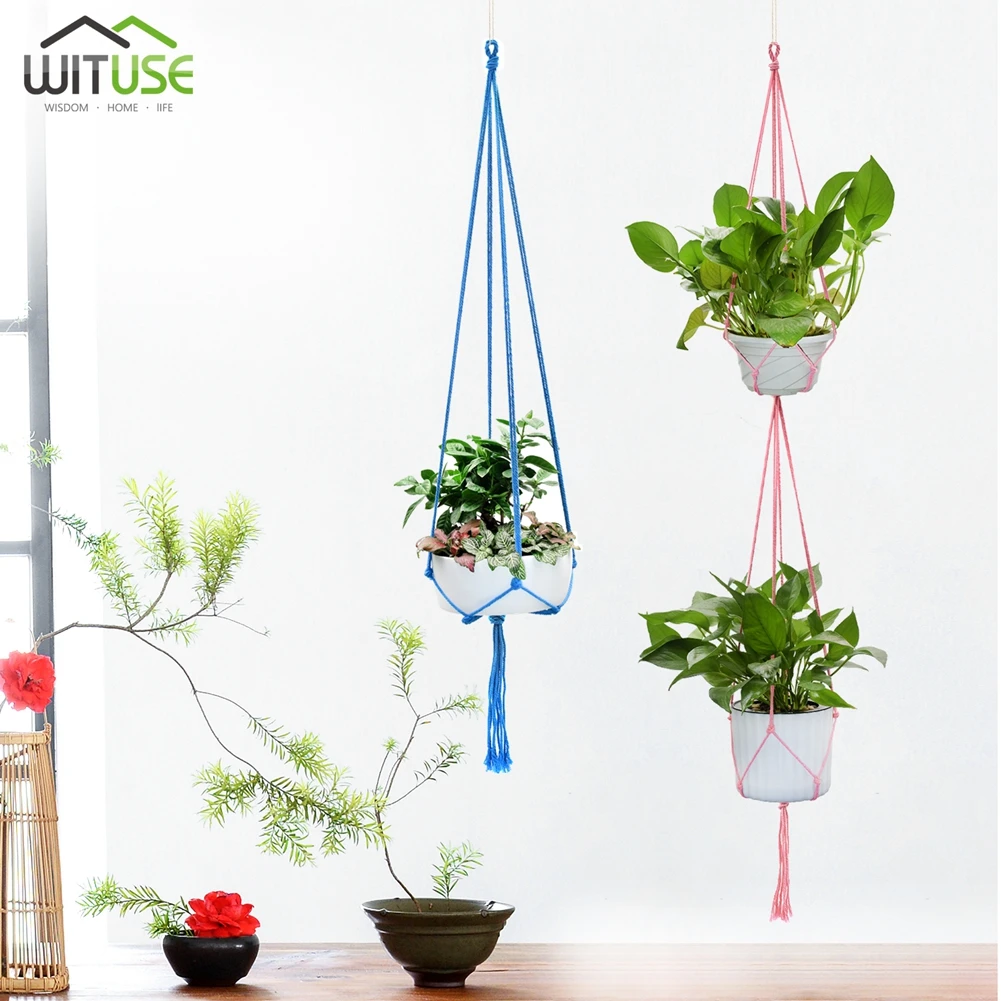 Single + Double Layers Cotton Knotted Rope Plant Hanger Hanging Basket Planter Pots Hangers Holder Home And Garden Decorations
Single + Double Layers Cotton Knotted Rope Plant Hanger Hanging Basket Planter Pots Hangers Holder Home And Garden Decorations