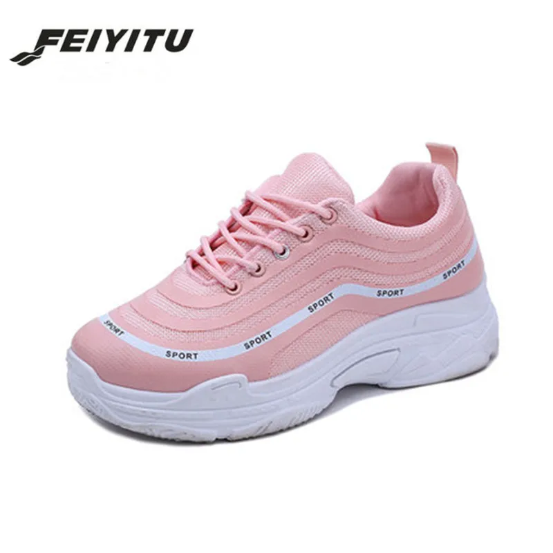 FeiYiTu 2018 Spring New thick Platform Shoes Women students Walking shoes comfort Casual Trainers Woman Shoes White Pink
FeiYiTu 2018 Spring New thick Platform Shoes Women students Walking shoes comfort Casual Trainers Woman Shoes White Pink