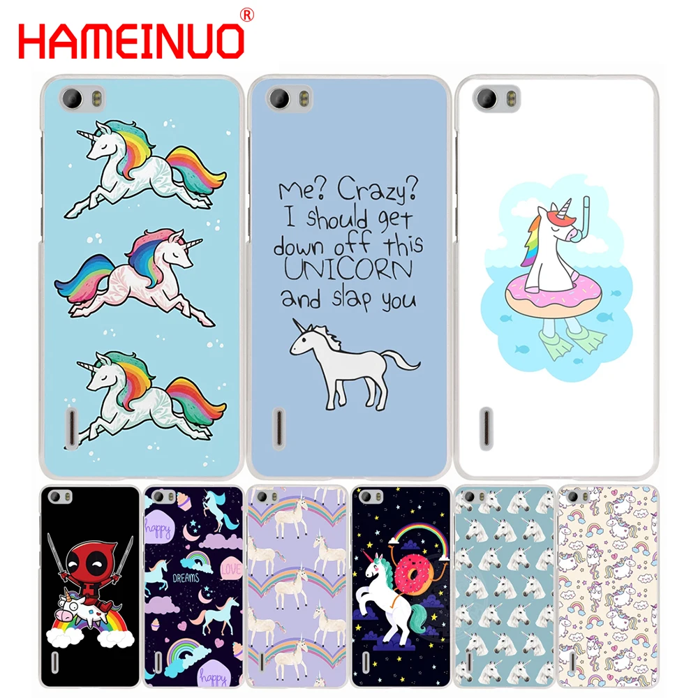 HAMEINUO чехол для сотового телефона с единорогом лошадью huawei honor 3C 4A 4X 4C 5X 6 7 8 Y3 Y5 Y6 2 II