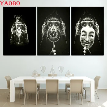 Diamond Painting Funny monkey DIY Diamond Embroidery mask 5D Full Square Round Drill Mosaic Pictures by Numbers 3pcs/set
Diamond Painting Funny monkey DIY Diamond Embroidery mask 5D Full Square Round Drill Mosaic Pictures by Numbers 3pcs/set