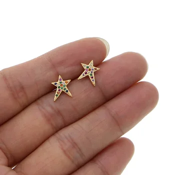 small tiny rainbow cz star stud earring for girl gold color colorful cubic zirconia delicate minimal jewelry
small tiny rainbow cz star stud earring for girl gold color colorful cubic zirconia delicate minimal jewelry