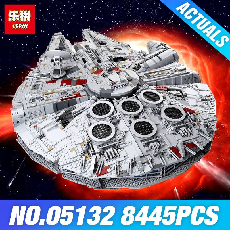 

Lepin 05132 Star Series Plan 75192 Millennium Falcon Ultimate Collector's Model Destroyer Building Blocks Bricks Toys Wars Gifts