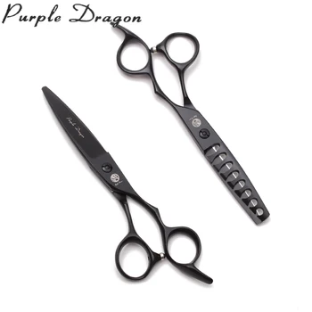 Z9122 6" 17cm JP 440C Purple Dragon Black Hairdressing Scissors Cutting Scissors Thinning Shears Willow Leaf Shape Hair Scissors
Z9122 6" 17cm JP 440C Purple Dragon Black Hairdressing Scissors Cutting Scissors Thinning Shears Willow Leaf Shape Hair Scissors