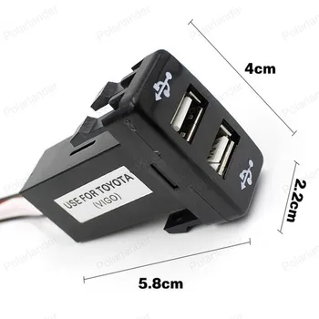 Cell Phone Dual USB Car Charger for T/OYOTA V/IGO Socket 5V 2.1A adapter High-Quality
Cell Phone Dual USB Car Charger for T/OYOTA V/IGO Socket 5V 2.1A adapter High-Quality