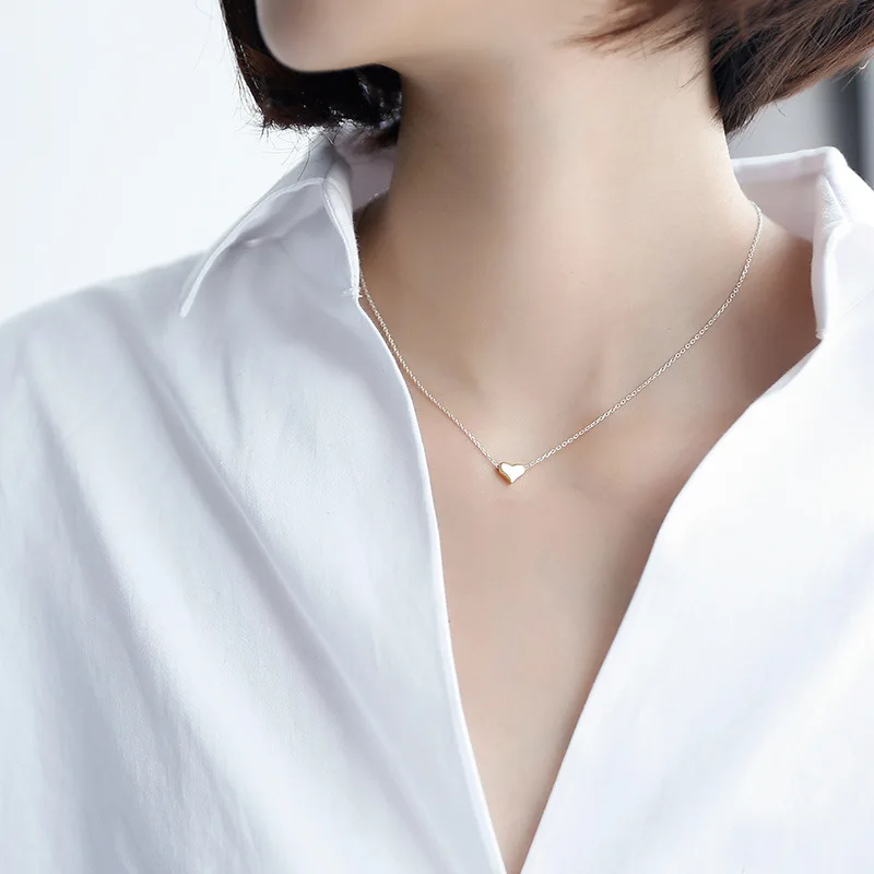925 Sterling Silver Necklace Delicate Small Heart Female Personality Fashion Noble Z7288
925 Sterling Silver Necklace Delicate Small Heart Female Personality Fashion Noble Z7288