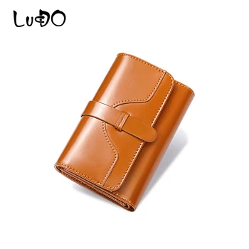 LUCDO Women Wallets Short Purse Genuine Leather Wallet Female Luxury Brand Coin Purse Lady Clutch 3 Fold Cowhide Leather Wallet
LUCDO Women Wallets Short Purse Genuine Leather Wallet Female Luxury Brand Coin Purse Lady Clutch 3 Fold Cowhide Leather Wallet