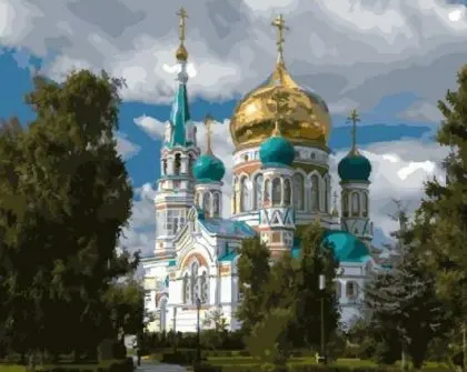 cioioil-T1306 Clouds over the temple Painting By Number Wall Art Picture Paint By Number Canvas Painting Artwork