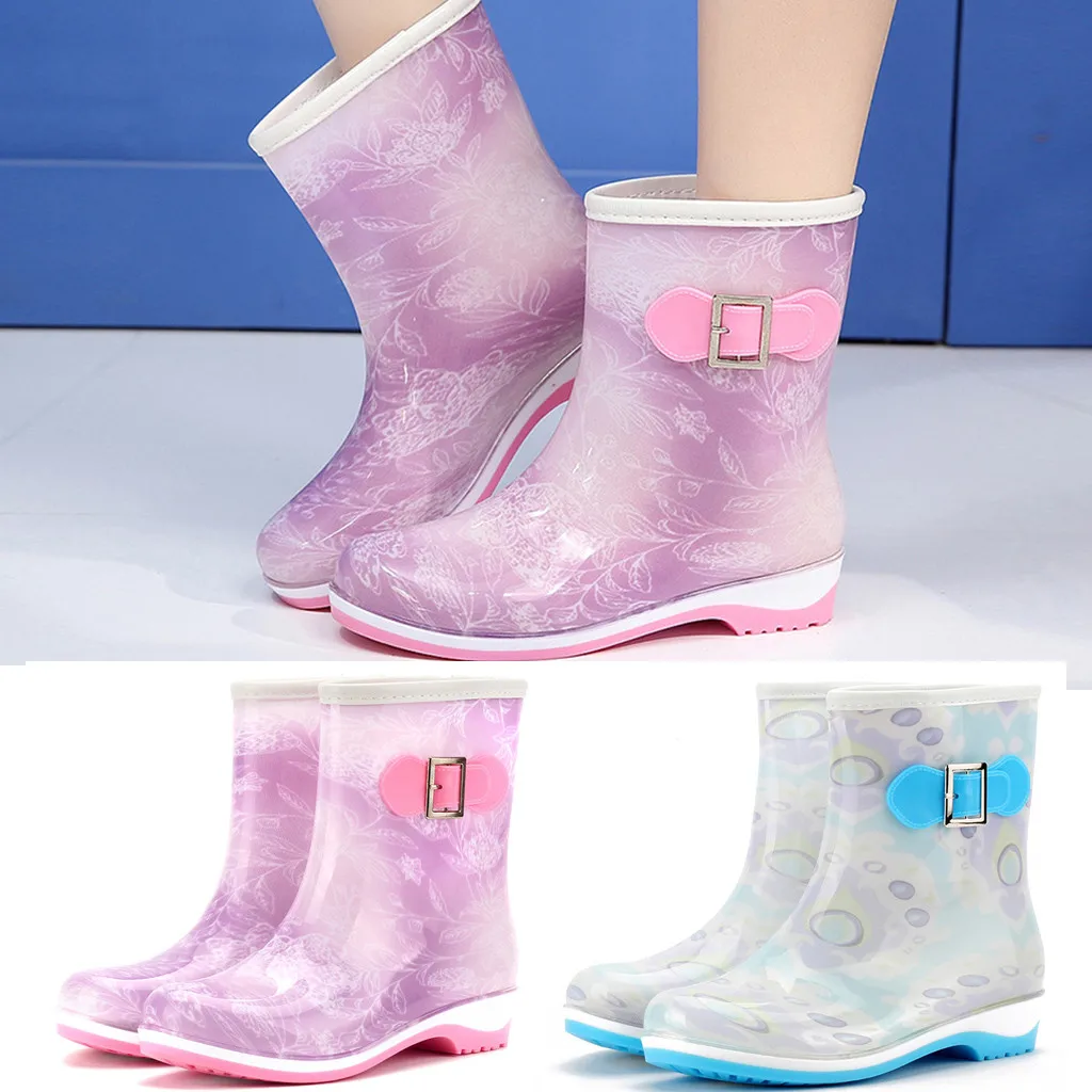 Leisure 2019 Women's Rain Shoes Flat Ankle Boots Women's Flats Non-slip Round Toe Shoes Cover Waterproof Middle Tube Rain Boot
Leisure 2019 Women's Rain Shoes Flat Ankle Boots Women's Flats Non-slip Round Toe Shoes Cover Waterproof Middle Tube Rain Boot
