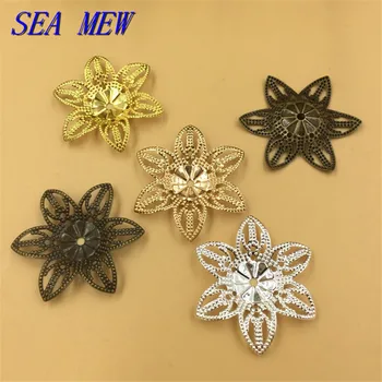 SEA MEW 28mm Raw Brass Antique Bronze Hollow Out Flowers Base Setting Filigree Connectors DIY Jewelry Findings 50 PCS
SEA MEW 28mm Raw Brass Antique Bronze Hollow Out Flowers Base Setting Filigree Connectors DIY Jewelry Findings 50 PCS