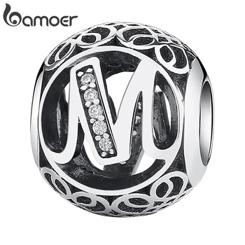 BAMOER 100% 925 Sterling Silver "M" Letter Alphabet DIY Charms fit DIY Bracelets & Bangles DIY Jewelry Accessories PSC008-M
BAMOER 100% 925 Sterling Silver "M" Letter Alphabet DIY Charms fit DIY Bracelets & Bangles DIY Jewelry Accessories PSC008-M