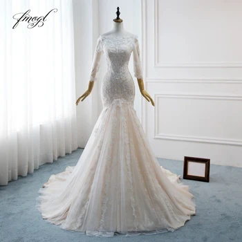 Fmogl Sexy Boat Neck Lace Mermaid Wedding Dresses 2019 Elegant Three Quarter Appliques Vintage Bride Gown Vestido De Noiva
Fmogl Sexy Boat Neck Lace Mermaid Wedding Dresses 2019 Elegant Three Quarter Appliques Vintage Bride Gown Vestido De Noiva