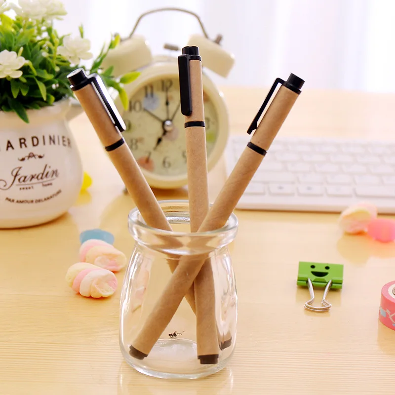Cheap Stationery Japanese style Green Reuseable kraft Paper Pen Set Ballpoint Pens for Writing Fine 0.5mm Black ink 12pcs/Lot
Cheap Stationery Japanese style Green Reuseable kraft Paper Pen Set Ballpoint Pens for Writing Fine 0.5mm Black ink 12pcs/Lot
