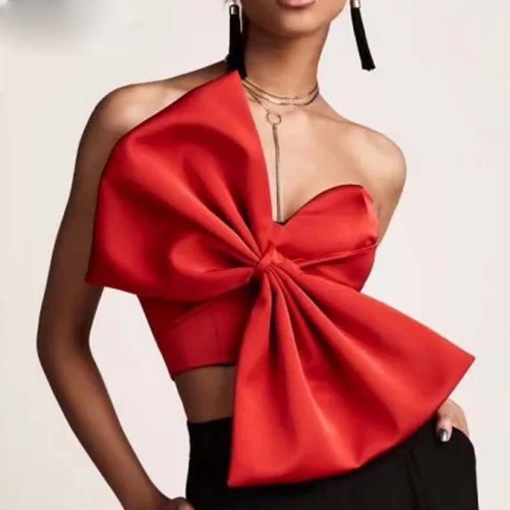 OMILKA Elegant Bow Front Summer Blouse Women Foldover Off Shoulder Strapless Top 2019 Slim Irregular Womens Tops and Blouses
OMILKA Elegant Bow Front Summer Blouse Women Foldover Off Shoulder Strapless Top 2019 Slim Irregular Womens Tops and Blouses