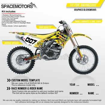MotoSpace Team Graphics Backgrounds Decals 3M Custom Stickers For SUZUKI RMZ250 04-18 RMZ450 08-17 RM125/250 03-08 005
MotoSpace Team Graphics Backgrounds Decals 3M Custom Stickers For SUZUKI RMZ250 04-18 RMZ450 08-17 RM125/250 03-08 005