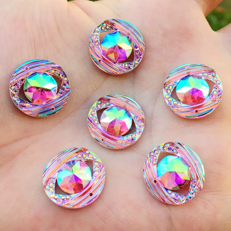 (20 pieces/lot) 18mm Bling AB Resin Round Flatback Rhinestone Buttons 2 Hole Clothing DIY accessories -B154
(20 pieces/lot) 18mm Bling AB Resin Round Flatback Rhinestone Buttons 2 Hole Clothing DIY accessories -B154