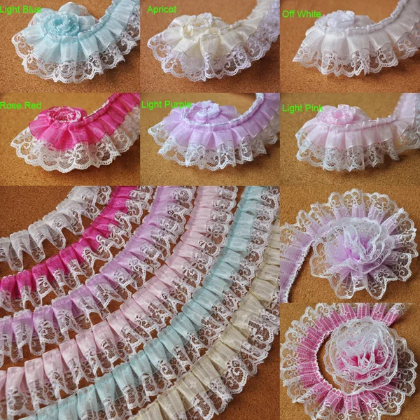 10 yards/lot width 5cm 1.96" black/light purple/Blue/pink/apricot/off white/rose red ruffled mesh lace trim ribbon L5K1078
10 yards/lot width 5cm 1.96" black/light purple/Blue/pink/apricot/off white/rose red ruffled mesh lace trim ribbon L5K1078