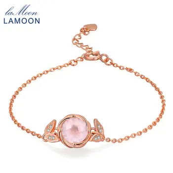LAMOON 9mm 100% Natural Gemstone Round Rose Quartz 925 Sterling Silver Jewelry S925 Charm Bracelet LMHI042 
LAMOON 9mm 100% Natural Gemstone Round Rose Quartz 925 Sterling Silver Jewelry S925 Charm Bracelet LMHI042