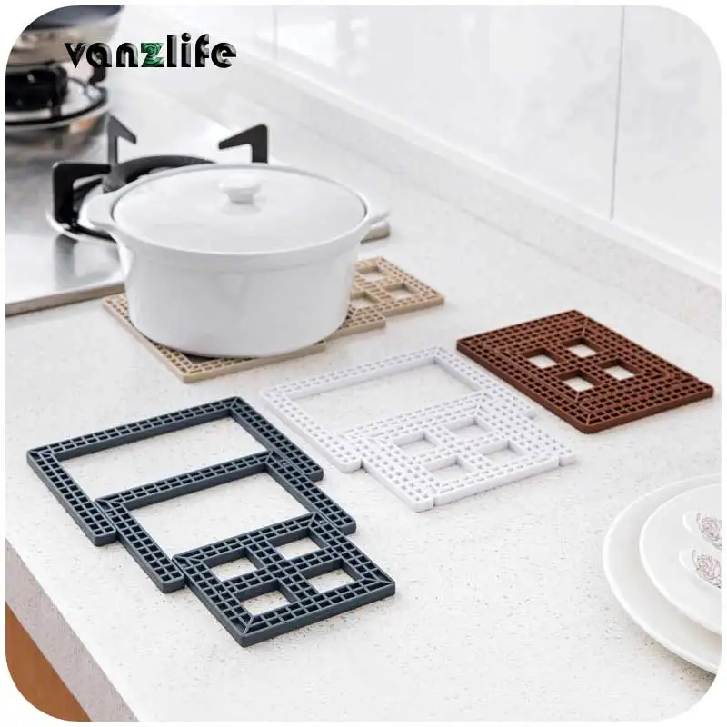 Vanzlife creative square folding high temperature insulation pad anti scald bowl table mat
Vanzlife creative square folding high temperature insulation pad anti scald bowl table mat