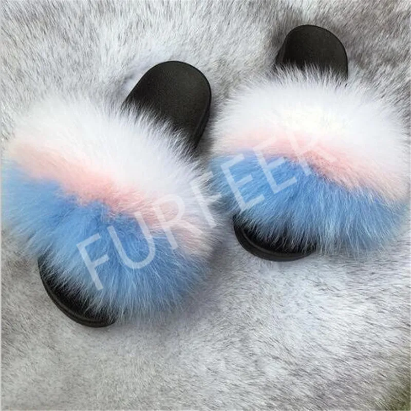 Women's Summer Furry Flip Flops Real Fox Fur Slippers Indoor Fluffy Home Shoes Women Fuzzy Sliders Soft Plush Sandals Fur Mules
Women's Summer Furry Flip Flops Real Fox Fur Slippers Indoor Fluffy Home Shoes Women Fuzzy Sliders Soft Plush Sandals Fur Mules