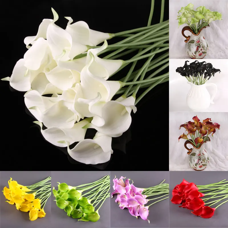10 Pcs/lot Real Touch Lily Calla Artificial Flower Bouquets Home Wedding Bridal Decor Decorative Flowers & Wreaths 7 Colors
10 Pcs/lot Real Touch Lily Calla Artificial Flower Bouquets Home Wedding Bridal Decor Decorative Flowers & Wreaths 7 Colors