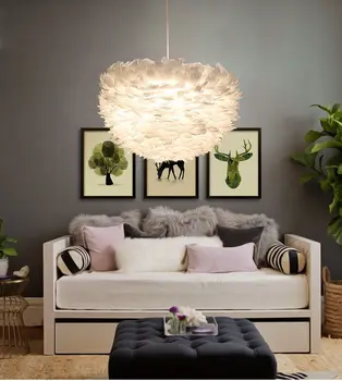 White Nature Goose Feather Pendant Lights Romantic Cafe luminaire lighting Fixtures living room hotel hall bedroom hanging lamp
White Nature Goose Feather Pendant Lights Romantic Cafe luminaire lighting Fixtures living room hotel hall bedroom hanging lamp